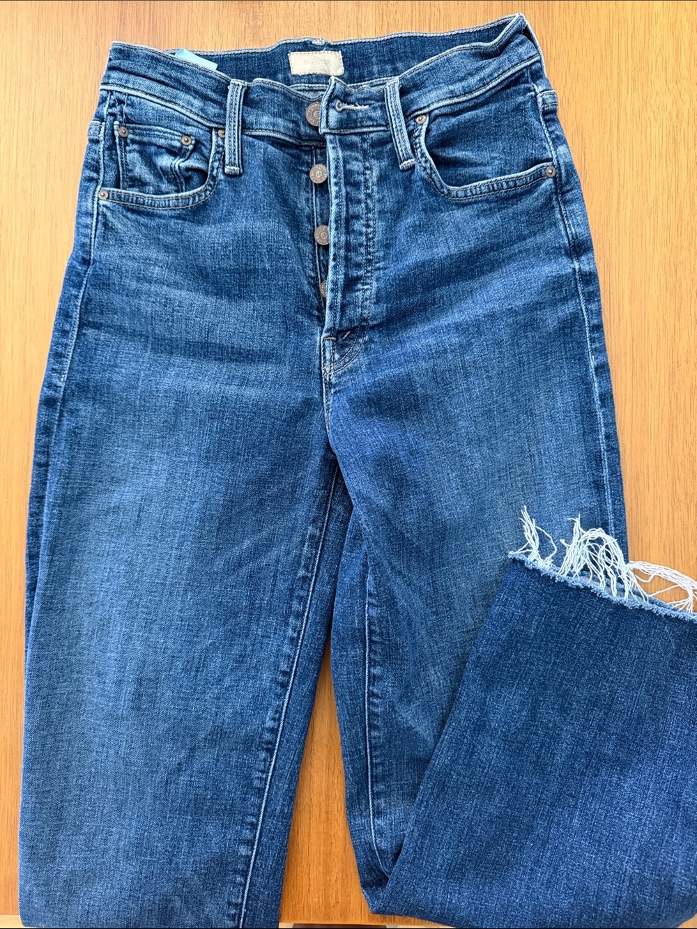 Mother ankle length straight leg